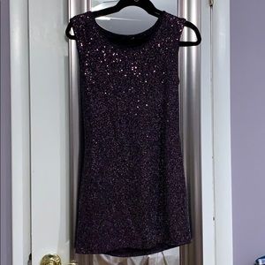 Express purple sequin dress